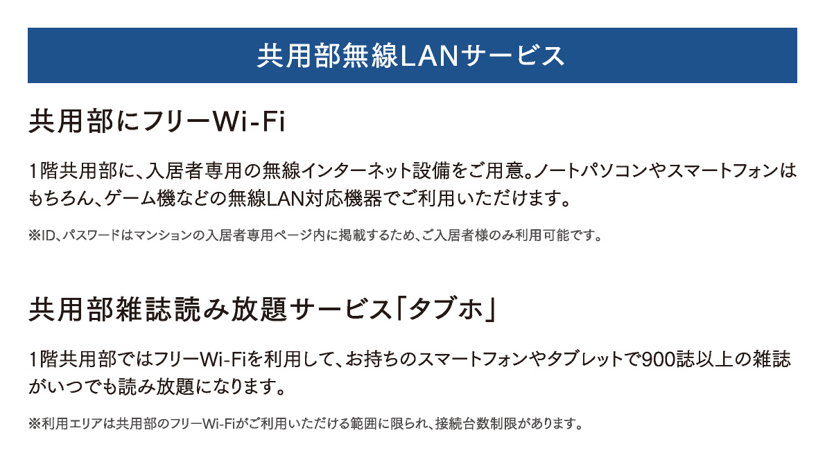 共用部無線LANサービス
