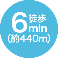 徒歩6min