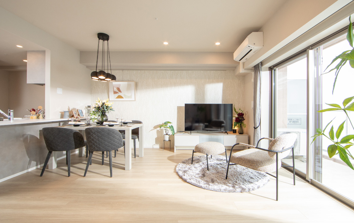 （Dwタイプ・1404号室）リビング・ダイニング・キッチン