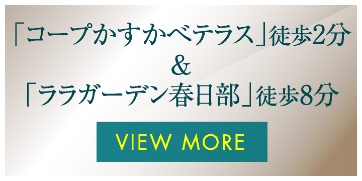 「コープかすかべテラス」徒歩2分＆「ララガーデン春日部」徒歩8分